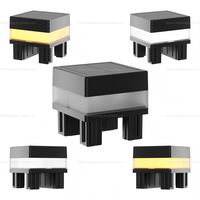 Lampe solaire carrée pour poteau, étanche IP65, LED, pour clôture, terrasse, portail, jardin, patio, décoration extérieure, allumage et extinction automatiques