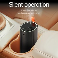 Diffuseur d'huiles essentielles portable électrique écologique 10 ml à démarrage/arrêt automatique USB en métal avec contrôle tactile et lumière LED sans eau pour voiture