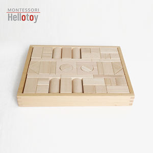 Set <span class=keywords><strong>di</strong></span> blocchi <span class=keywords><strong>di</strong></span> geometria naturale da 52 pezzi per bambini Montessori Puzzle educativi <span class=keywords><strong>di</strong></span> <span class=keywords><strong>matematica</strong></span> con scatola senza rivestimento giocattoli Puzzle - Product Image 6