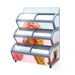 Tốt nhất bán thương mại giá rẻ 3 lớp <span class=keywords><strong>Ice</strong></span> <span class=keywords><strong>Cream</strong></span> hiển thị trường hợp tủ lạnh tủ đông Showcase - Product Image 1