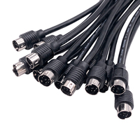 Kabel kontrol mini din 5P cetak kustom digunakan untuk keyboard komputer gaya lama, mobil tesla
