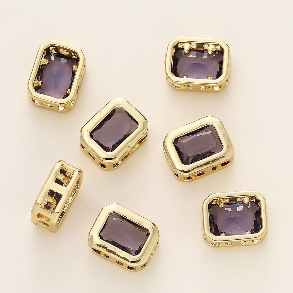 18k color-retaining purple zirconia beads