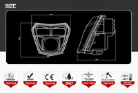Le plus récent phare Led pour ktm 250 Exc-F2015 65W phares de feux de croisement moto pour KTM XC SX SXF Dirt Bike
