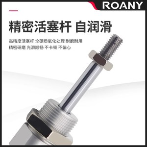 TWO <b>Miniature</b> Pneumatic Stainless Steel Cylinder MI20X25 SCA Dual Action Threaded Mount - Product Image 5