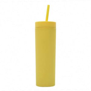 Gobelets en plastique maigres 16oz en acrylique transparent à double paroi vente en gros à chaud - Product Image 5