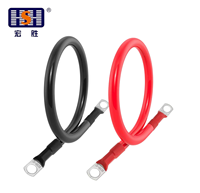 Câble d'onduleur professionnel personnalisé avec bornes à anneau 2/4/6/8 AWG, fil de raccordement flexible pour applications solaires, VR et marines
