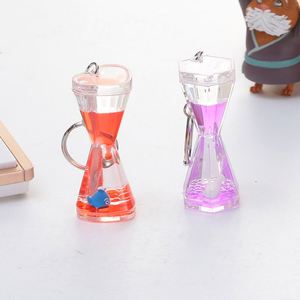 1PC Cute Version Small Animal Keychain Mini <b>Timer</b> Hourglass Plastic Drip Oil Couple Gift Waist Hanging Keychain Random Color - Product Image 3