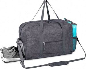 Free Sample Custom logo print Women Men Workout <b>tote</b> Sports Gym <b>Bag</b> Travel Duffel <b>bag</b> <b>with</b> Wet Pocket & Shoes <b>Compartment</b> - Product Image 1