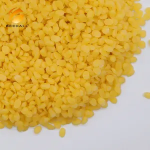 BEEHALL Wholesale Lowest Price Cosmetic Candle Making Beeswax Pellets White Yellow