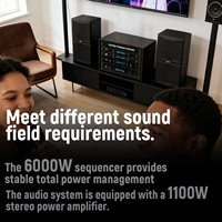Système audio KTV professionnel VOXFULL 12 pouces 4 ohms 550W, amplificateur de puissance pour microphone sans fil, haut-parleur PA, église, scène, conférence