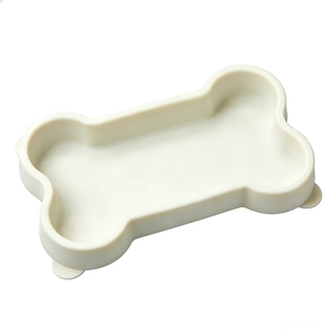 Assiette de nourrissage lent en silicone de qualité alimentaire pour chien, antidérapante, en forme d'os, pour chiens et chats - Product Image 3