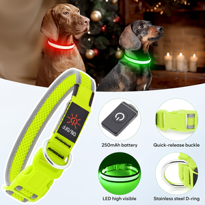 Collier pour <span class=keywords><strong>chien</strong></span> LED rechargeable, haute visibilité, collier de sécurité lumineux avec boucle à dégagement rapide - Product Image 2