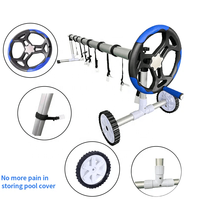 Bobine de couverture de piscine avec supports en aluminium pour piscine creusée