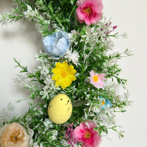 <b>Easter</b> Egg Decorative Flowers <b>Wreaths</b> Creative Spring Eucalyptus Leaf Home Decor Durable Plastic Handmade - Product Image 2