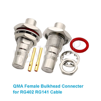 Connecteur de fil de prise de cloison mâle/femelle QMA connecteur 50 Ohm 50-4 QMA pour câble LMR240