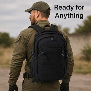Sac à dos tactique multifonctionnel CP Camouflage pour ordinateur portable, petit sac à dos tactique de randonnée personnalisable pour hommes - Product Image 2