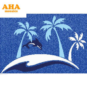 Carrelage de piscine à mosaïque de dauphin, fleur de dauphin, nouveau Design <span class=keywords><strong>Mural</strong></span>, pour <span class=keywords><strong>Aquarium</strong></span>, piscine, offre spéciale - Product Image 1