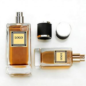 New Arrival <b>Empty</b> Square Glass Perfume Spray Bottles 30ml/50ml/100ml with Pump Sprayer Screen Printing Metal Label & <b>Box</b> - Product Image 2
