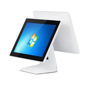Dual Display 15 inch All in One Capacitive Touch Screen Windows Monoblock Computer POS Terminal for Restaurant