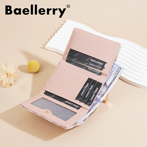 กระเป๋าสตางค์ผู้หญิงแบบสามพับลายสก็อต ยี่ห้อ Baellerry พร้อมช่องใส่เหรียญแบบมีซิป สำหรับใช้ในชีวิตประจำวัน - Product Image 2