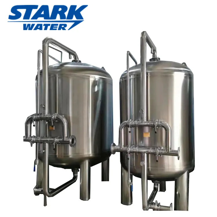 Food grade reverse osmosis pretreatment tank quartz sand activated carbon softening filter stainless steel water treatment