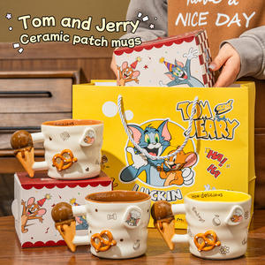 Tasse à café en céramique mignonne <span class=keywords><strong>Tom</strong></span> <span class=keywords><strong>et</strong></span> <span class=keywords><strong>Jerry</strong></span> 360 ml pour enfants avec poignée <span class=keywords><strong>et</strong></span> boîte cadeau pour offrir <span class=keywords><strong>et</strong></span> usage domestique - Product Image 6