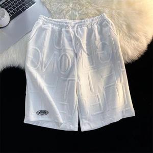 <span class=keywords><strong>Pantalones</strong></span> cortos de espuma gruesos de Color sólido de verano de talla grande rectos sueltos casuales para hombres <span class=keywords><strong>pantalones</strong></span> de baloncesto para correr <span class=keywords><strong>pantalones</strong></span> cortos ligeros - Product Image 3