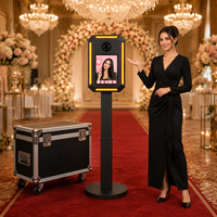 Photomaton miroir carré pour iPad avec écran LCD et logiciel pour les fêtes