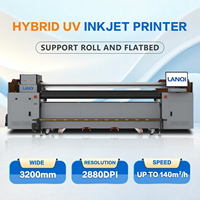 Impresora UV Híbrida de 3200 mm de Alta Eficiencia y Velocidad para Publicidad Exterior, Impresora UV de Grado Industrial con Cinta Transportadora y Manejo Automático de Materiales