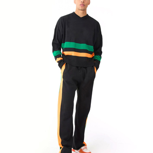 Ensemble de survêtement décontracté pour homme, coupe slim, 2 pièces, pour l'hiver chaud, idéal pour le jogging, en promotion - Product Image 1