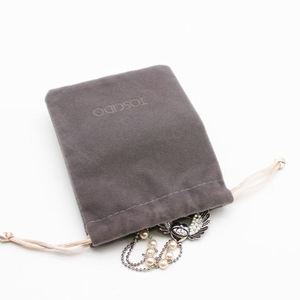 Custom Printed Logo Velvet Drawstring Bag Small Promotional Jewelry Pouch for Watches Necklaces and <b>Glasses</b> <b>Recyclable</b> - Product Image 6