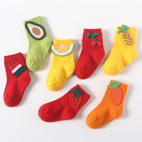 Fruit chaussette enfant infantile couleur unie épaissir bébé chaussettes matériel 100% coton techniques tricoté Type de produit bas