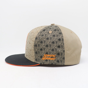 Unique Design Unisex Stylish 6-Panel Snapback Hats Crack-Patterned 100% Cotton Baseball Hat With Embroidery Logo - Product Image 3