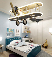 Lampe suspendue LED en forme d'avion pour chambre d'enfant - Design simple et tendance de dessin animé, intensité réglable, couleur et taille personnalisables
