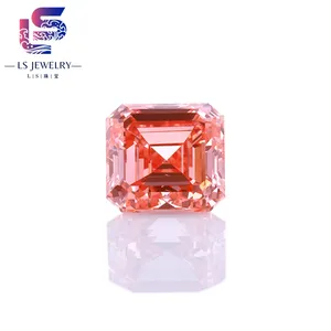 3 캐럿 대형 핑크 Asscher 컷 무료 화재 해킹 cvd 실험실 성장 다이아몬드 핑크 다이아몬드