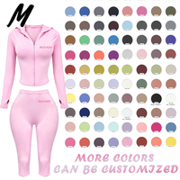 Ensemble assorti haut de gamme personnalisé avec logo, ensemble de sport en nylon, veste à capuche zippée, ensemble de pantalons capri, tenue de sport et de yoga pour femme, automne 2026