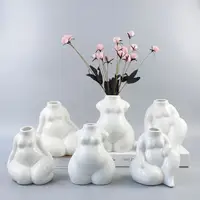 Patung Keramik Vas Bunga Kering Dekorasi Rumah, Vas Seni Tubuh Wanita, Dekorasi Taman Ruang Tamu, Ornamen Penataan Bunga Kering