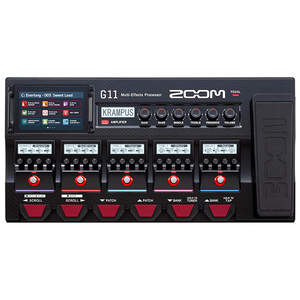 ZOOM G11 Electric Guitar Multi-Effects Processor, Amp Simulator, Sound <strong>Card</strong>, Drum Machine, IR Tone, Color Touch Screen - Product Image 1
