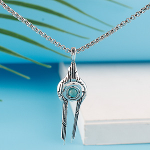 Collana geometrica a cuore multistrato collana in lega con perline d'oro <span class=keywords><strong>e</strong></span> argento di alta qualità - Product Image 4