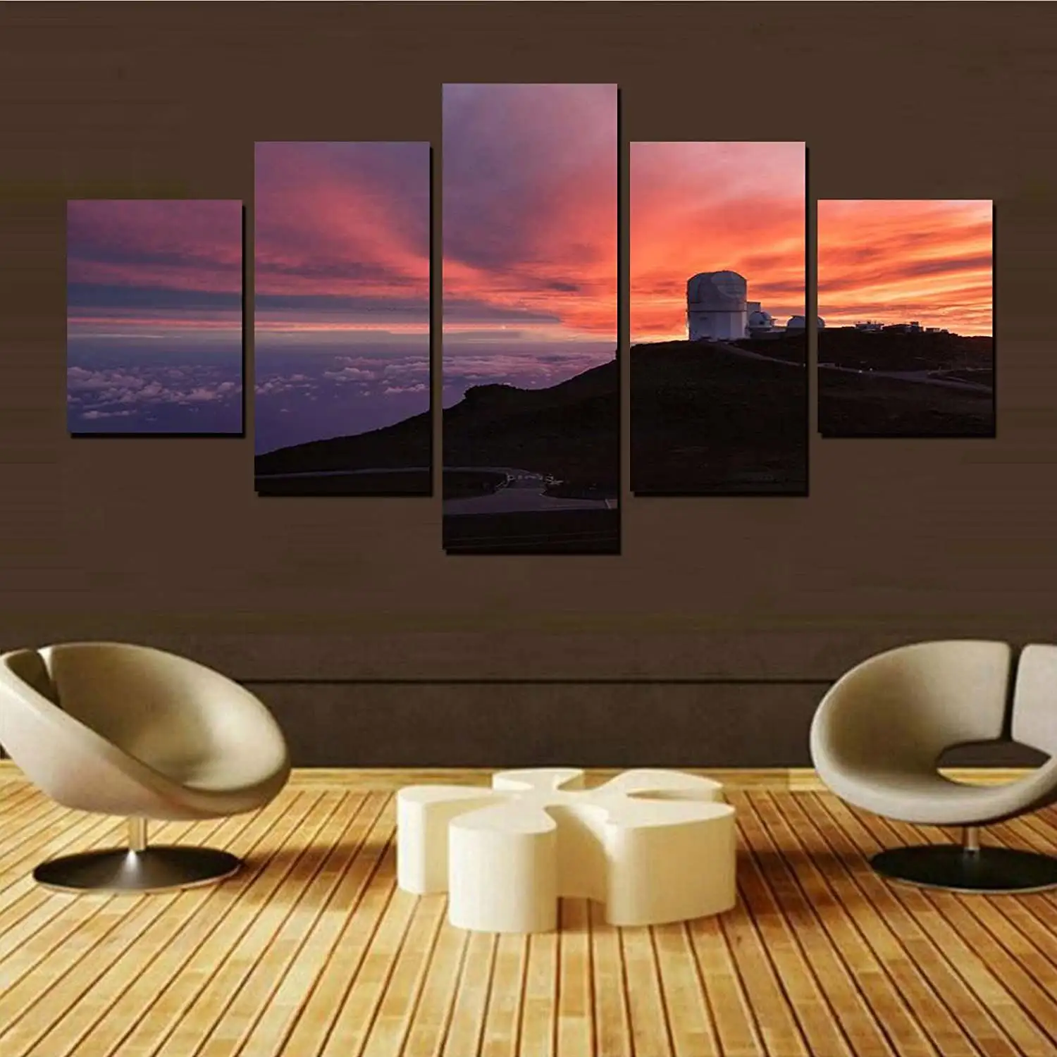 Hawaii Maui Island Wall Decor Haleakala National Park Observatory Sunset Scenery Art Picture Canvas Print Poster Painting