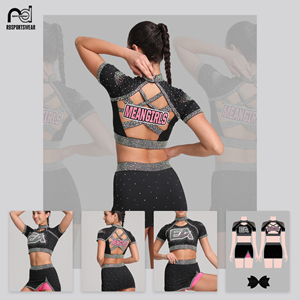 Uniformes de Animadoras al por Mayor, Top y Pantalones Cortos Personalizados para Prácticas de Animadoras, Uniforme de Animadoras en Oferta - Product Image 6