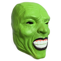 Masque en latex vert de Jim Carrey, accessoire de cosplay, masque de luxe pour Halloween, accessoires de costume de mascarade