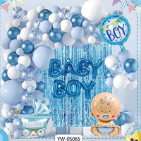Accessoires de décoration pour fête d'anniversaire garçon fille bébé rose blanc bleu ballons en latex de couleur kit de guirlande arche