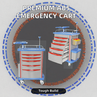 Chariot d'urgence en plastique ABS de haute qualité, design moderne, chariot médical pour usage hospitalier