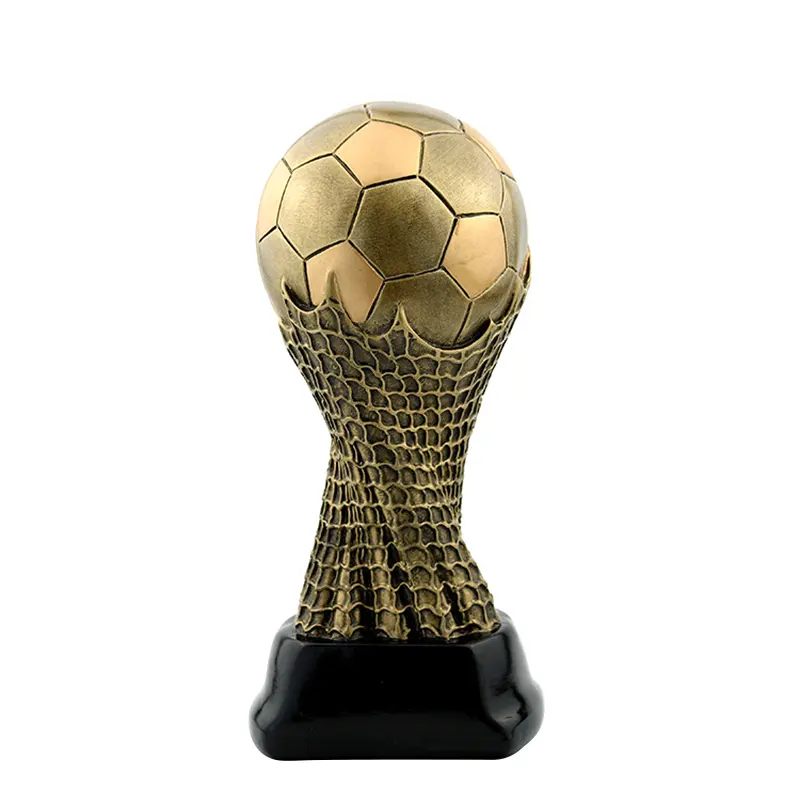 Sport novità resina artigianato argento dorato bronzo calcio trofeo personalizzato calcio fantasia premio coppa del mondo trofeo