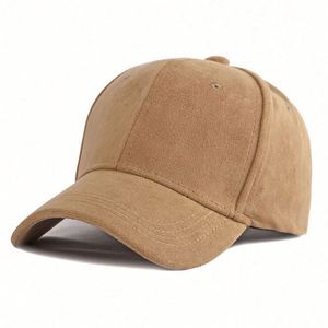 Gorra de béisbol de gamuza con logo personalizado al por mayor, unisex, para invierno, de color liso, estilo popular, con dibujos animados, forro polar y hebilla metálica. - Product Image 4
