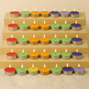 10g Multicolour Tea Light <b>Candles</b> Pack of 50 Decorative Wax <b>Candles</b> for Home Decor Parties Events Festivals and <b>Gifts</b> - Product Image 2