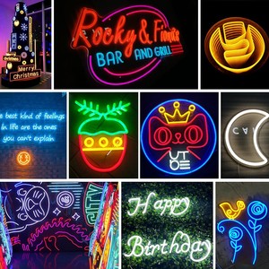 Vente en gros enseigne lumineuse flexible murale avec faux logo néon lampe enseigne lumineuse LED flexible personnalisée pour la fête - Product Image 6