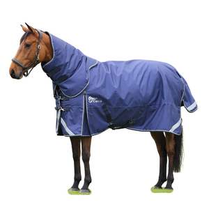 Galoppo equestre doppio 200g riempimento invernale tappeto e collo personalizzabile abbigliamento caldo coperta equina premio tappeto cavallo - Product Image 1