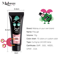 Vente chaude Ensemble de gel poly acrylique professionnel à marque privée pour débutants Extension d'ongles en gel poly Kit de gel poly avec lampe UV